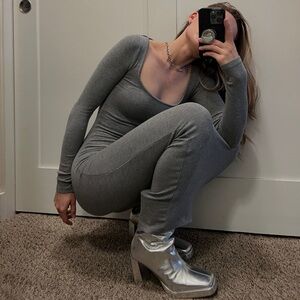 silver boots - SoMe shoes / never worn